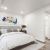a bedroom with a large bed