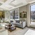 a lounge room with a large window